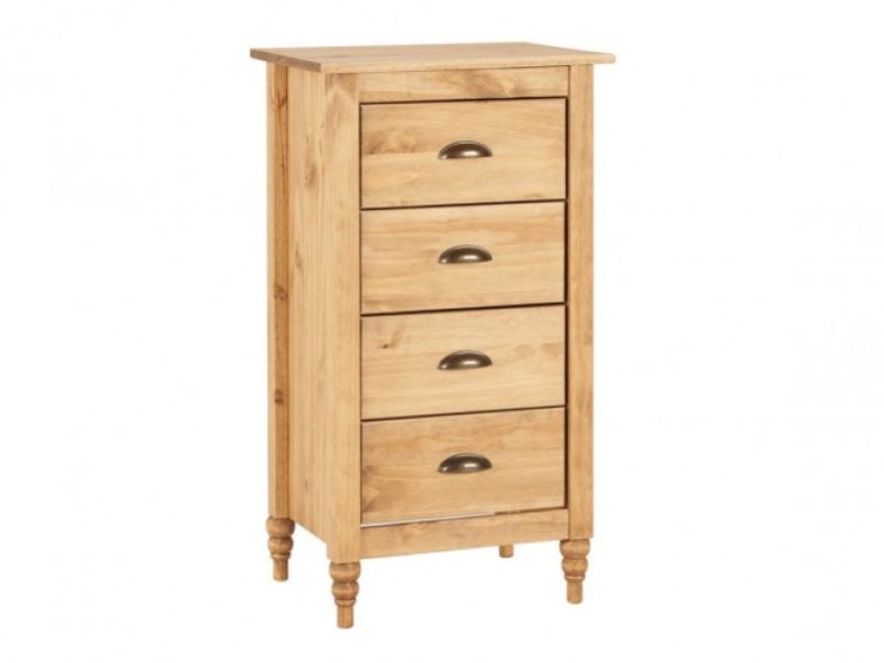 Birlea Pembroke Pine 4 Drawer Narrow Chest