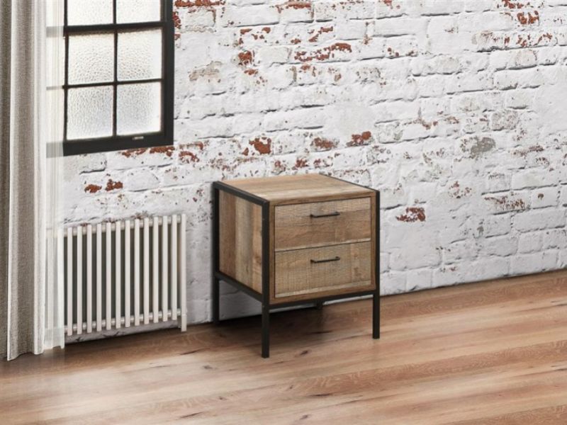 Birlea Urban Rustic Finish 2 Drawer Bedside