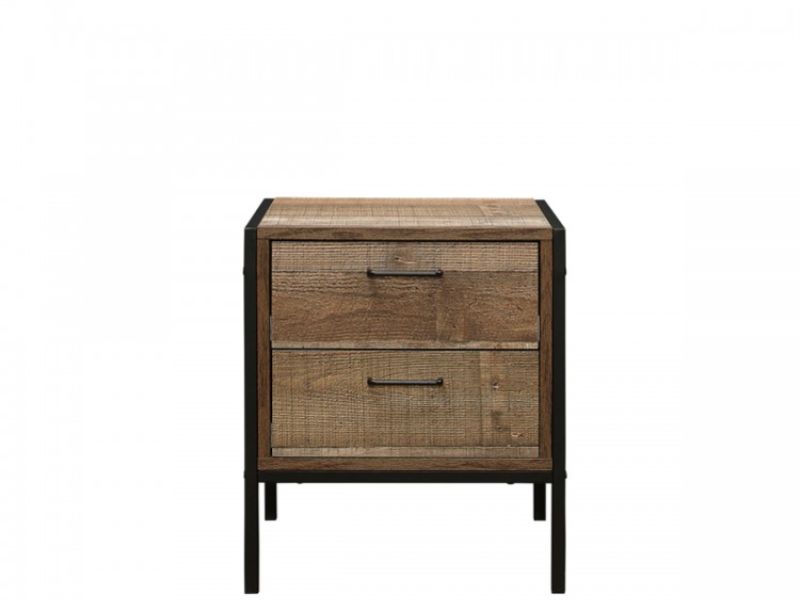 Birlea Urban Rustic Finish 2 Drawer Bedside