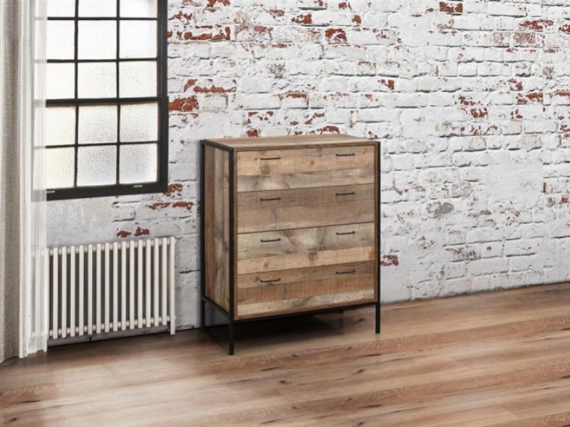 Birlea Urban Rustic Finish 4 Drawer Chest