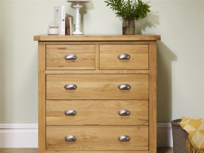 Birlea Woburn Oak 3 Plus 2 Drawer Chest