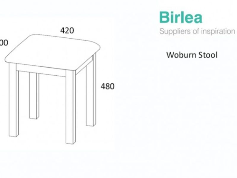 Birlea Woburn Oak Dressing Table Stool