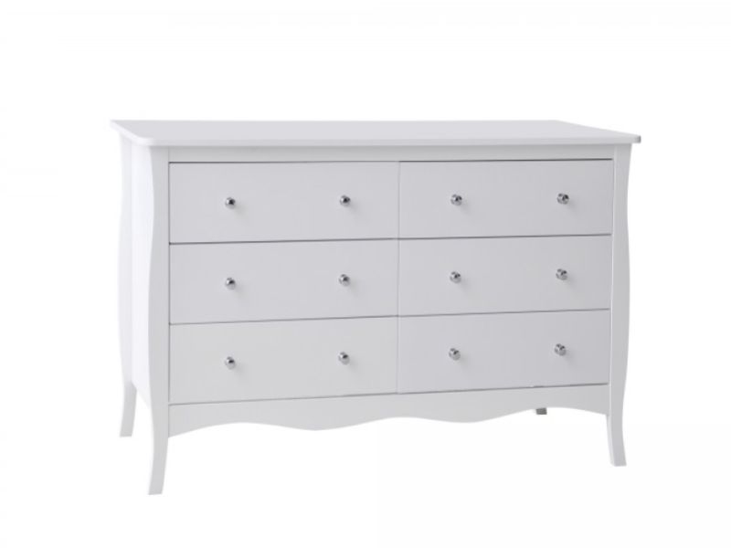 Birlea Paris 6 Drawer Chest In White