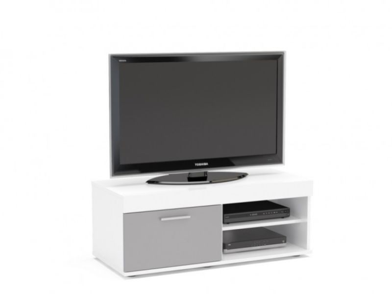 Birlea Edgeware Small TV Unit In White And Grey