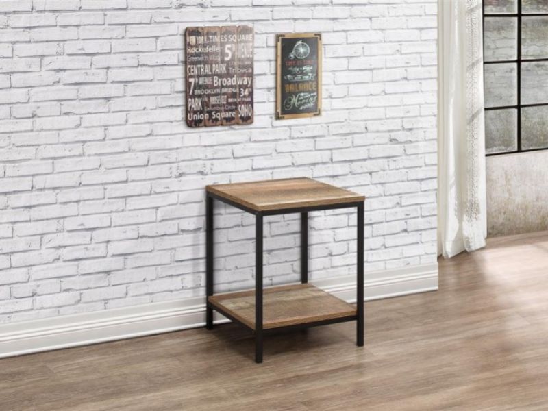 Birlea Urban Rustic Finish Lamp Table