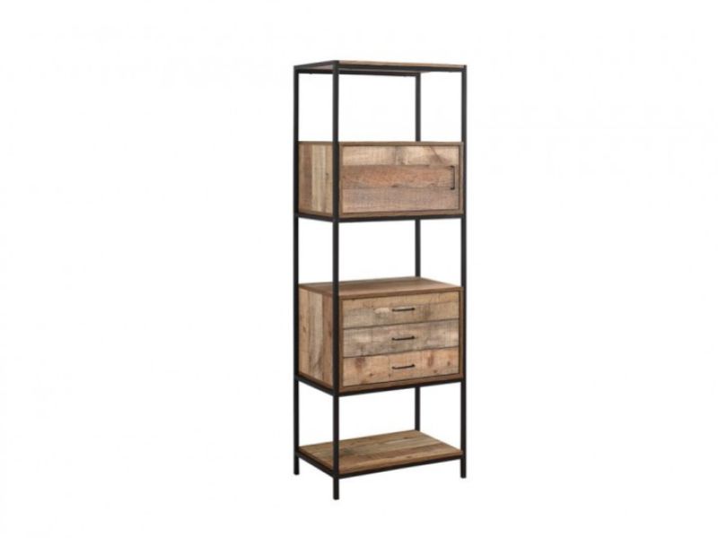 Birlea Urban Rustic Finish 3 Drawer Shelving Unit