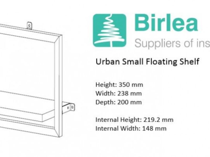 Birlea Urban Rustic Finish Small Floating Shelf