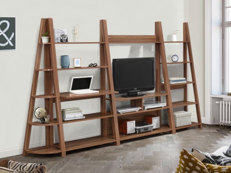 Birlea Dayton Corner Bookcase In Walnut