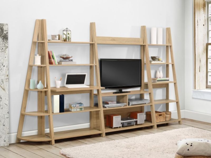 Birlea Dayton Ladder Bookcase In Oak