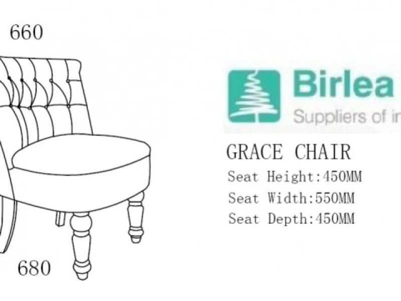 Birlea Grace Chair In Sapphire Fabric