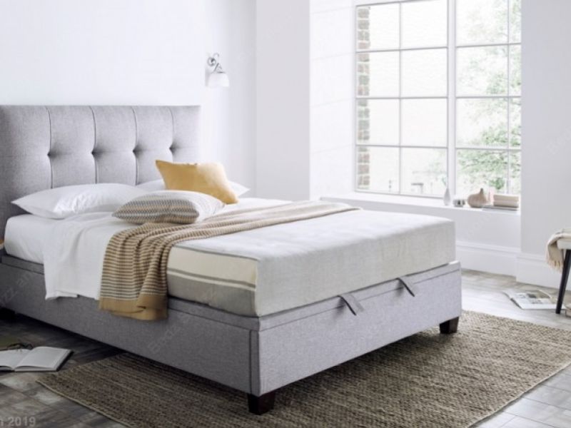 Kaydian Walkworth 4ft6 Double Dark Grey Fabric Ottoman Storage Bed