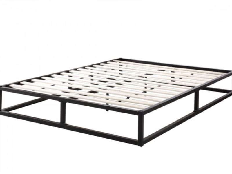 STORE CLEARANCE Sleep Design Amersham 4ft6 Double Black Metal Platform Bed Frame
