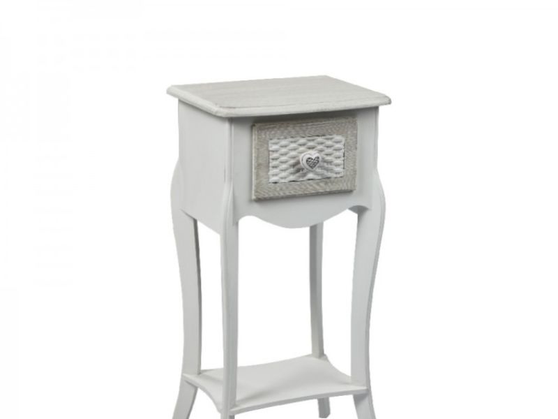 LPD Brittany 1 Drawer Side Table Or Bedside Table Shabby Chic Style