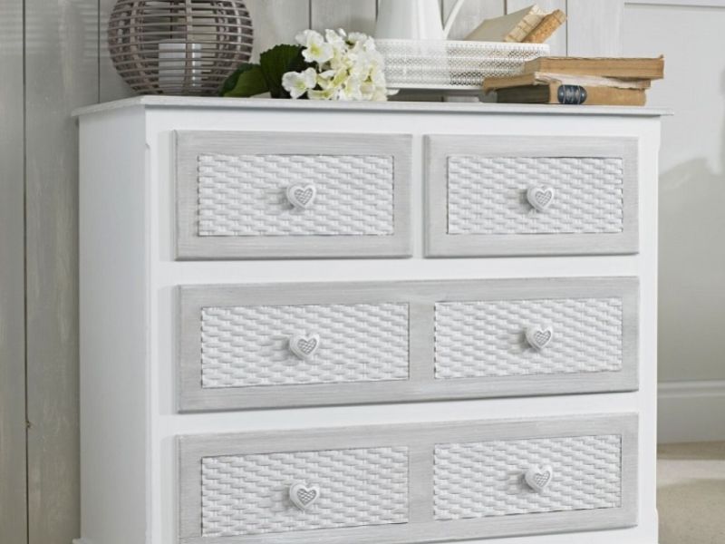 LPD Brittany 2 Plus 2 Drawer Chest Shabby Chic Style