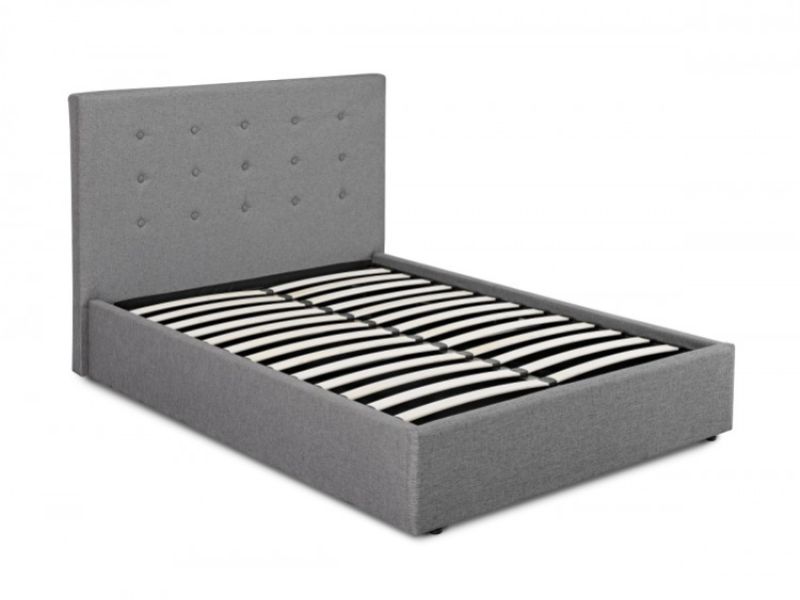LPD Lucca Plus 4ft Small Double Grey Fabric Ottoman Bed Frame