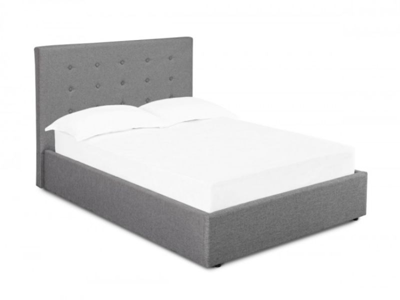 LPD Lucca Plus 4ft6 Double Grey Fabric Ottoman Bed Frame