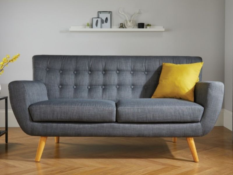 Birlea Loft 3 Seater Sofa In Grey Fabric