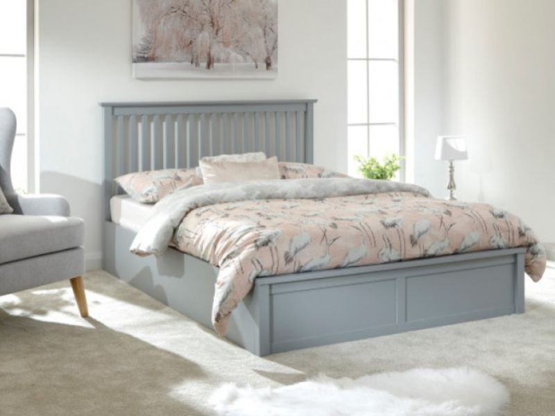 GFW Como 3ft Single Grey Wooden Ottoman Bed