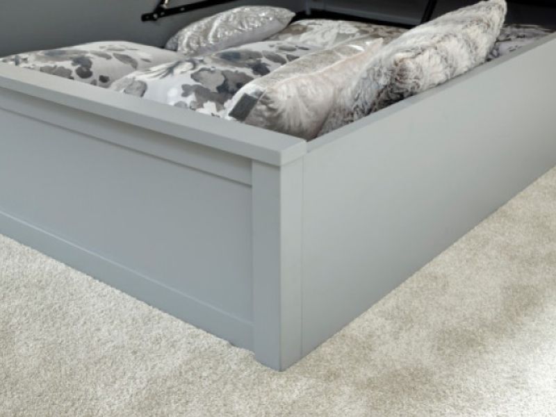 GFW Como 5ft Kingsize Grey Wooden Ottoman Bed