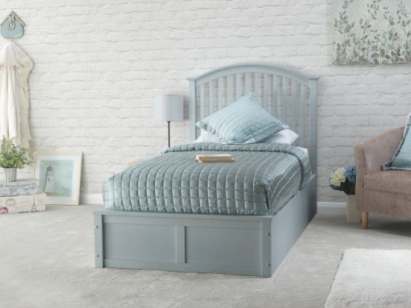 GFW Madrid 3ft Single Grey Wooden Ottoman Bed