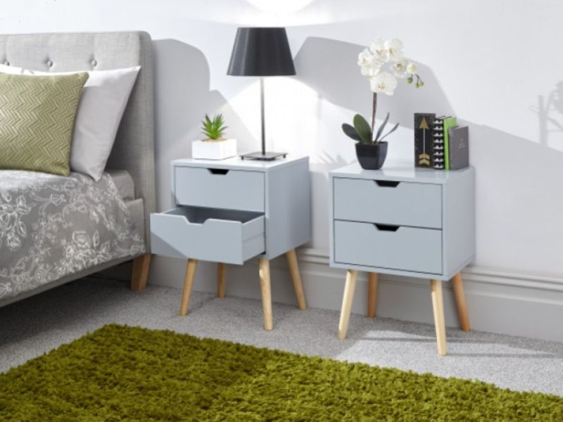 GFW Pair Of Nyborg Bedsides In Light Grey