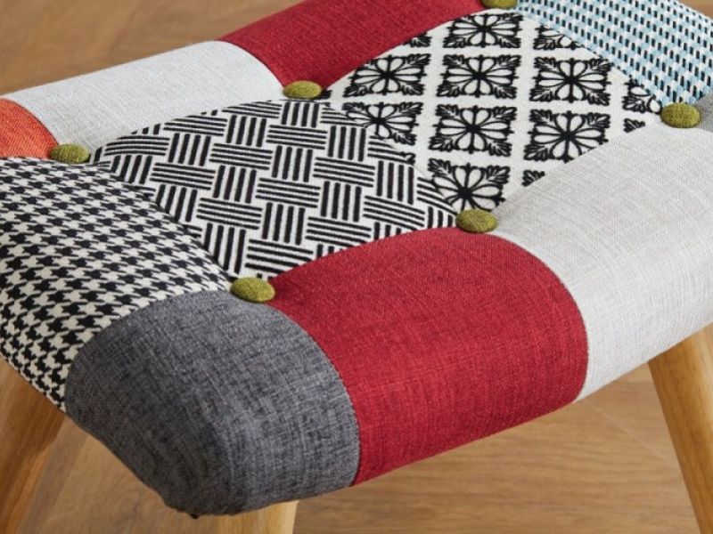 Birlea Sloane Stool In Patchwork Fabric BUNDLE DEAL