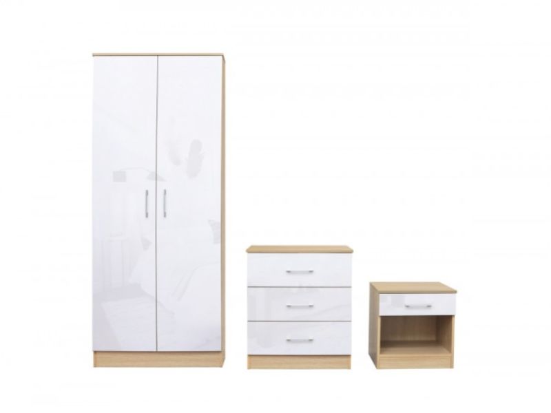 LPD Dakota Bedroom Furniture Set In White