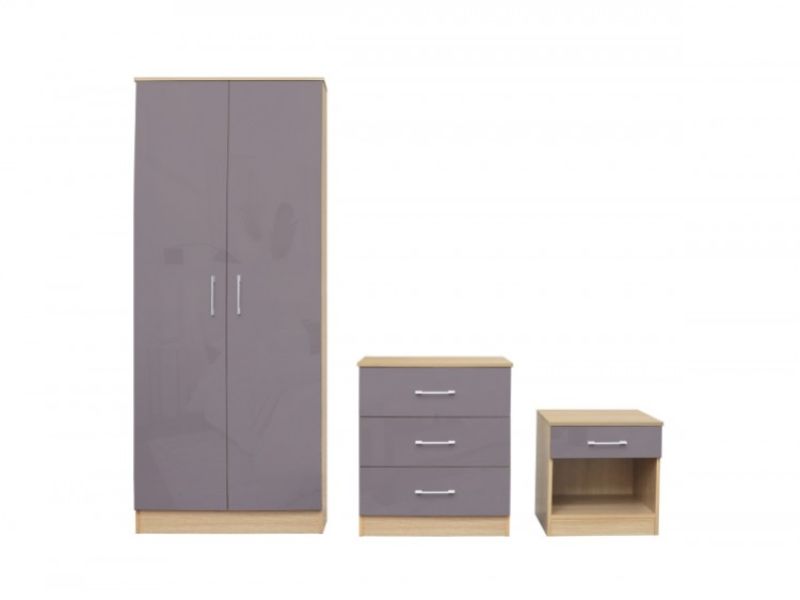 LPD Dakota Bedroom Furniture Set In Taupe Grey