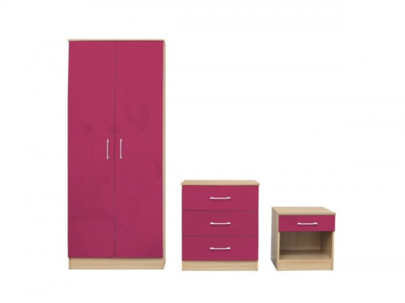 LPD Dakota Bedroom Furniture Set In Pink