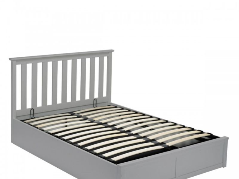 LPD Oxford 4ft6 Double Grey Wooden Ottoman Bed Frame