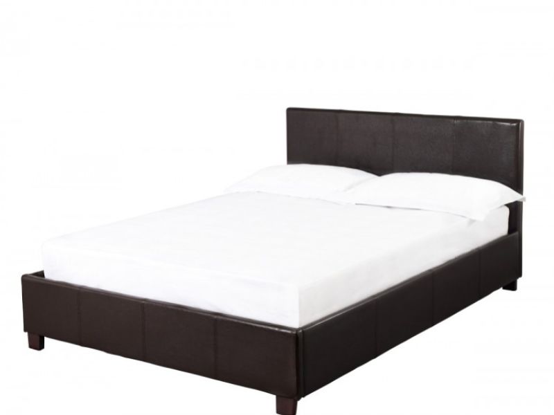 LPD Prado 5ft Kingsize Black Faux Leather Bed Frame