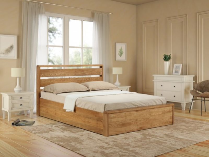 Emporia Modena 6ft Super Kingsize Solid Oak Ottoman Bed Frame