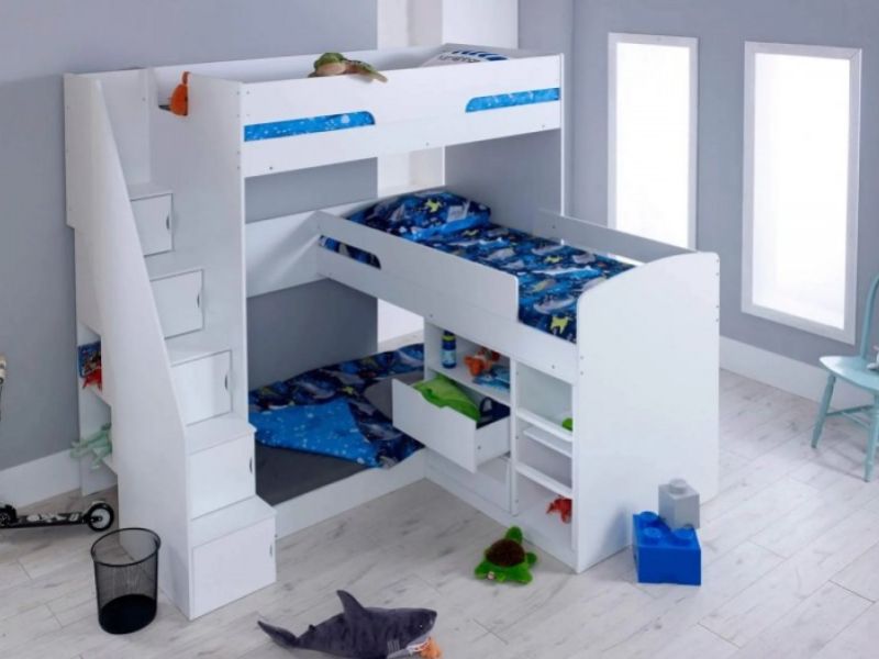 Flair Furnishings Oscar Triple Bunk Bed In White