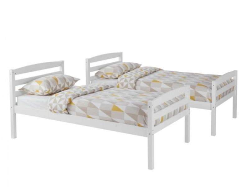 Serene Brooke 3ft Single White Wooden Bunk Bed