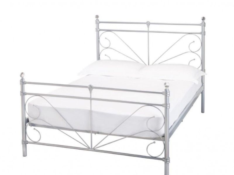 LPD Sienna 5ft Kingsize Silver Metal Bed Frame