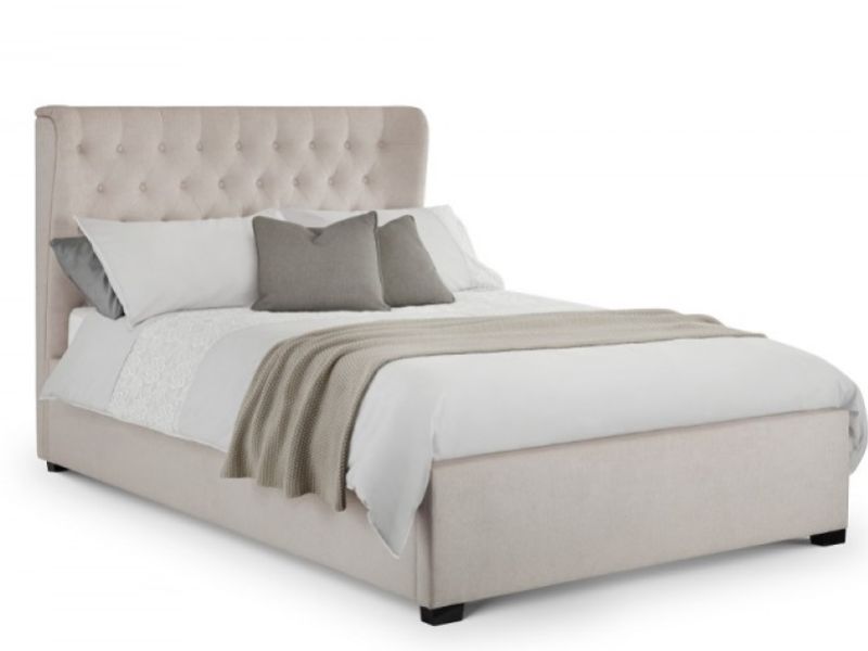 Julian Bowen Geneva 5ft Kingsize Pearl Fabric Bed Frame