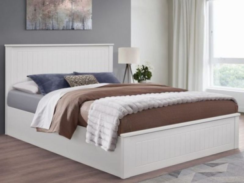 Birlea Fairmont 5ft Kingsize Wooden Ottoman Bed Frame In White