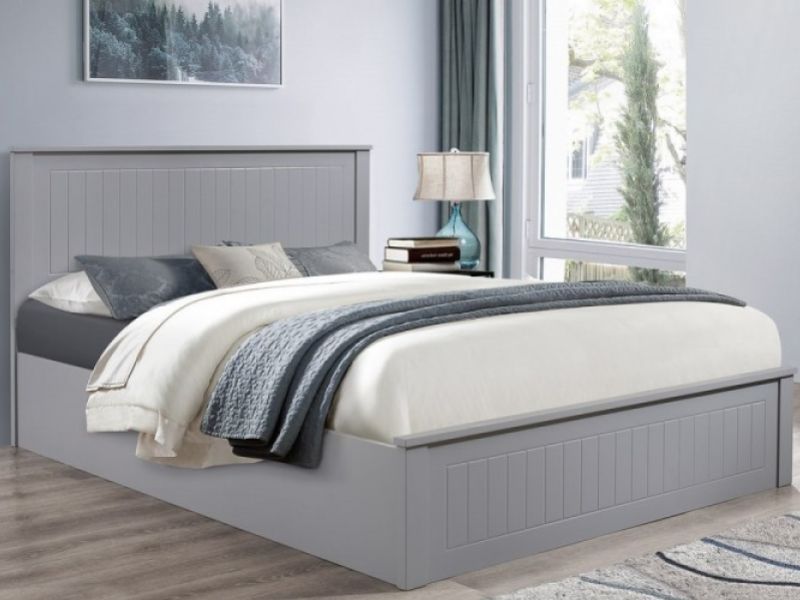 Birlea Fairmont 4ft6 Double Wooden Ottoman Bed Frame In Grey