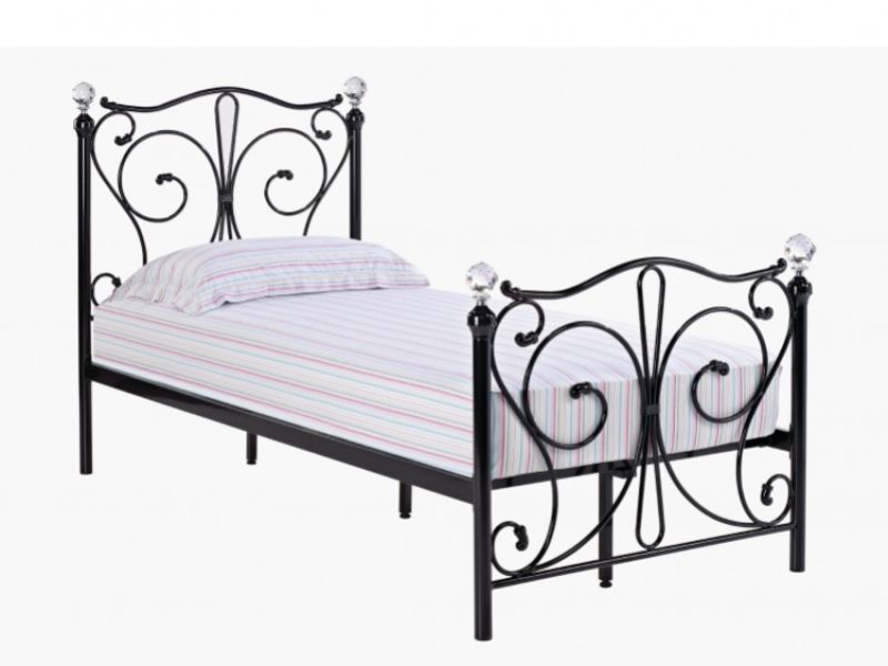 LPD Florence 3ft Single Black Metal Bed Frame