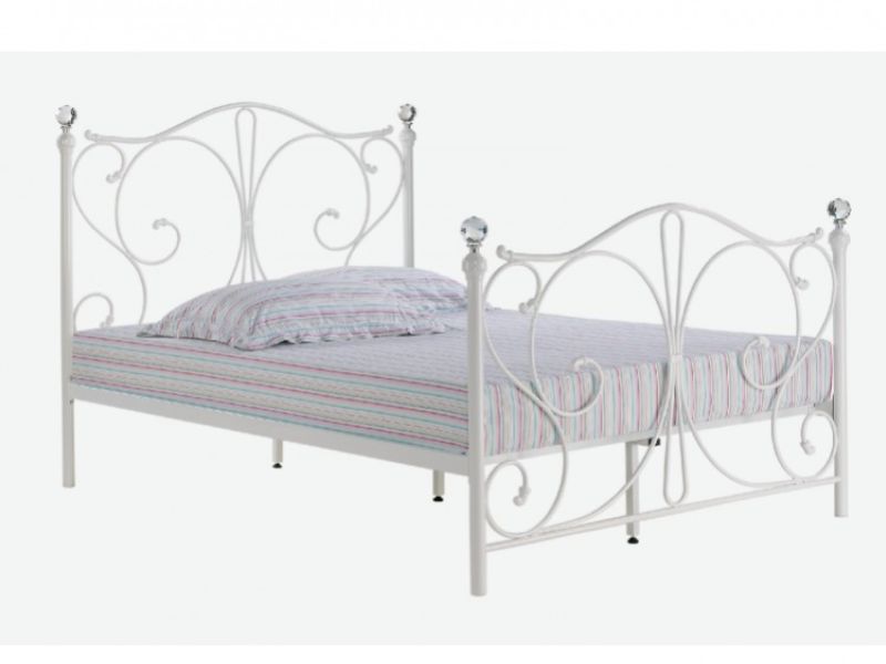 LPD Florence 4ft6 Double White Metal Bed Frame