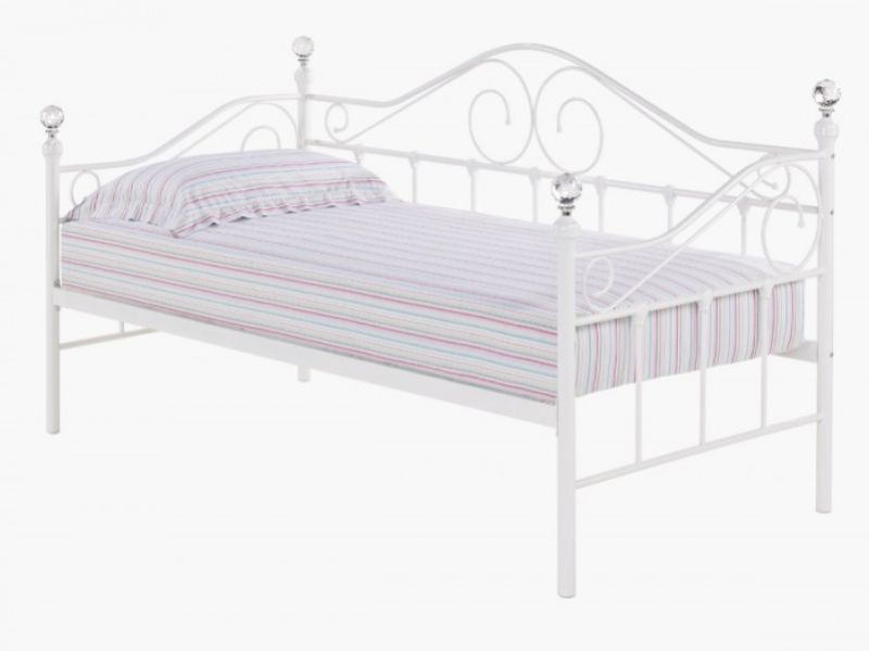 LPD Florence 3ft Single White Metal Day Bed Frame