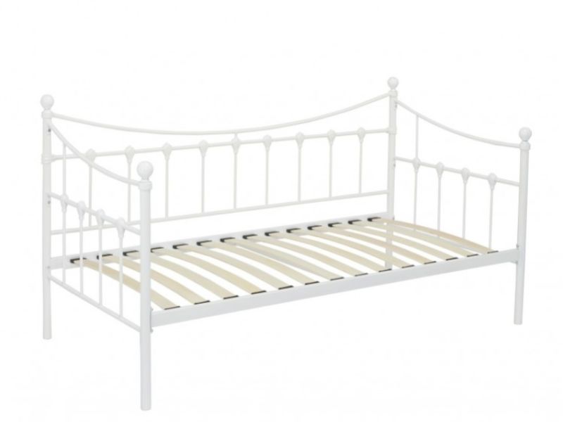 LPD Olivia 3ft Single White Metal Day Bed Frame