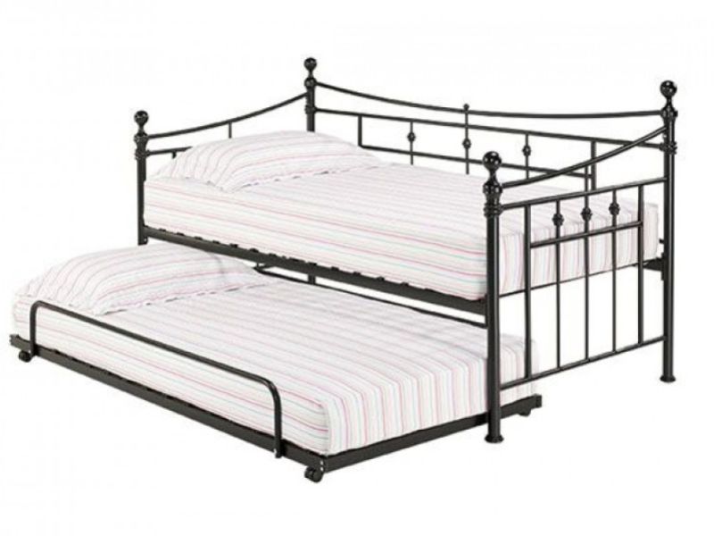 LPD Olivia 3ft Single Black Metal Day Bed Frame