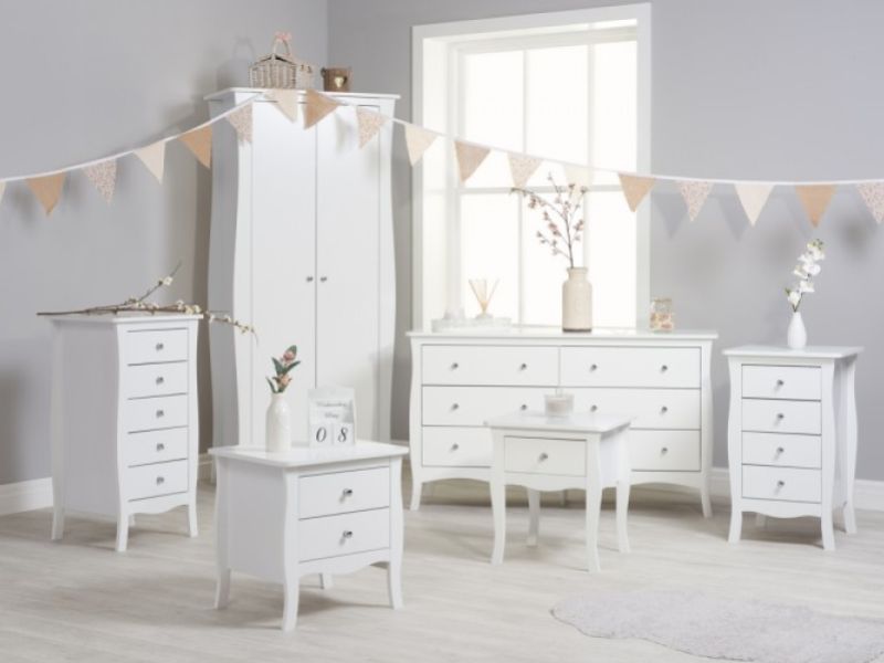 Birlea Paris 6 Drawer Chest In White