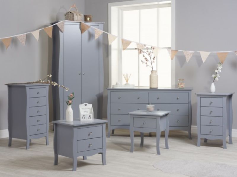 Birlea Paris 2 Drawer Bedside In Grey