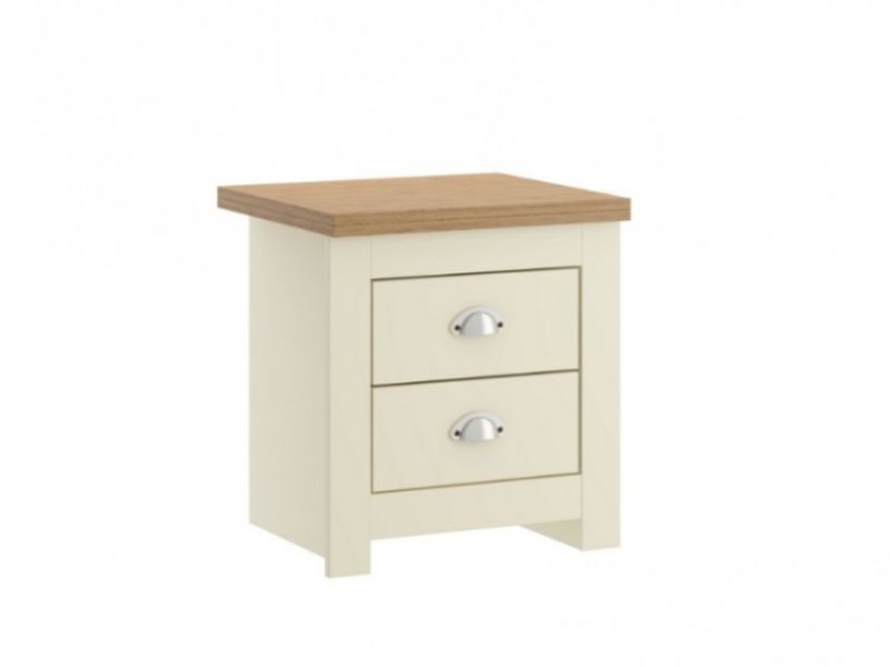 Birlea Winchester 2 Drawer Bedside In Cream And Oak