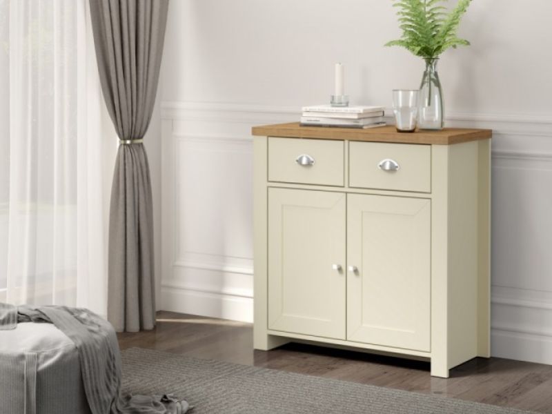 Birlea Winchester 2 Door 2 Drawer Sideboard In Cream And Oak