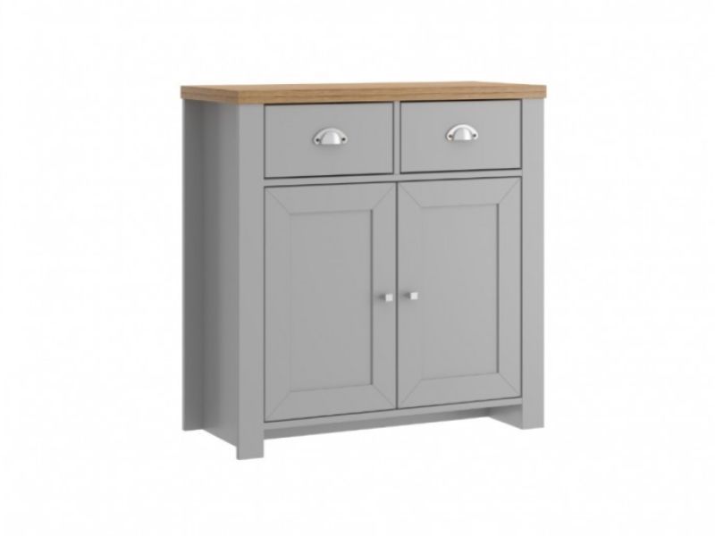 Birlea Winchester 2 Door 2 Drawer Sideboard In Grey And Oak