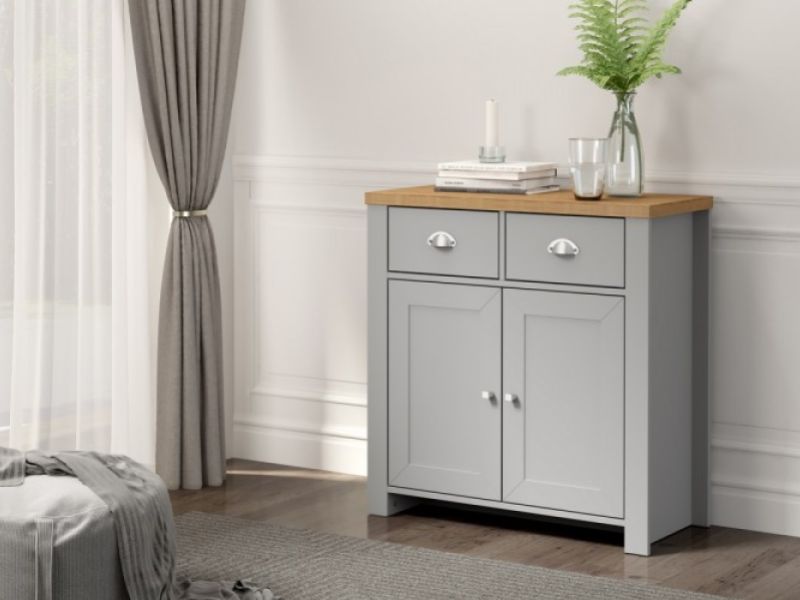 Birlea Winchester 2 Door 2 Drawer Sideboard In Grey And Oak