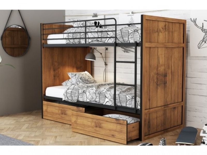 LPD Rocco Wooden Bunk Bed With Drawers